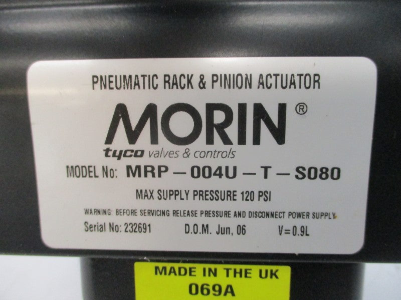 MORIN MRP-004U-T-S080 KS011D31 250VAC 15A 120PSI NSNP