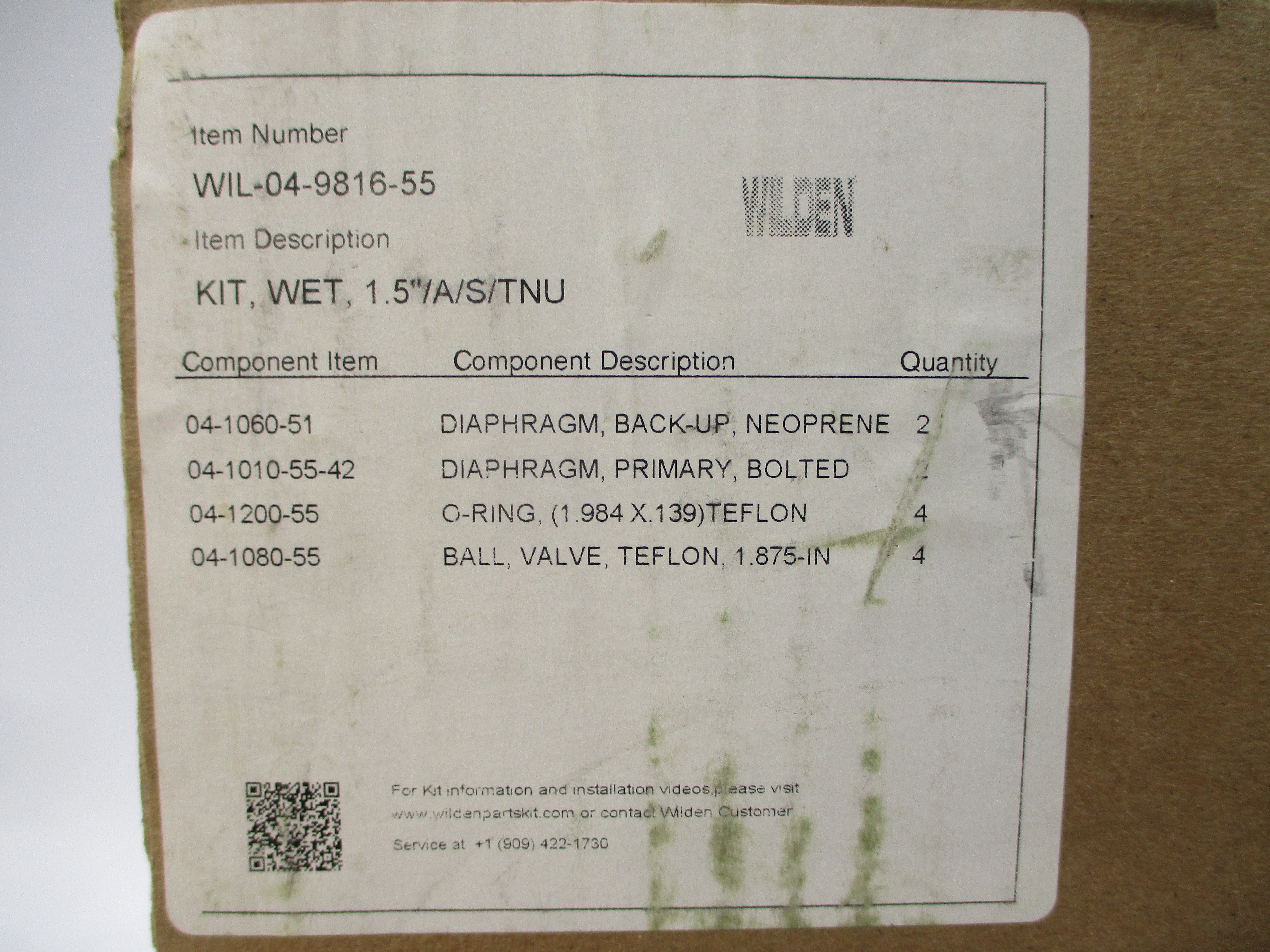 WILDEN WIL-04-9816-55 NSMP