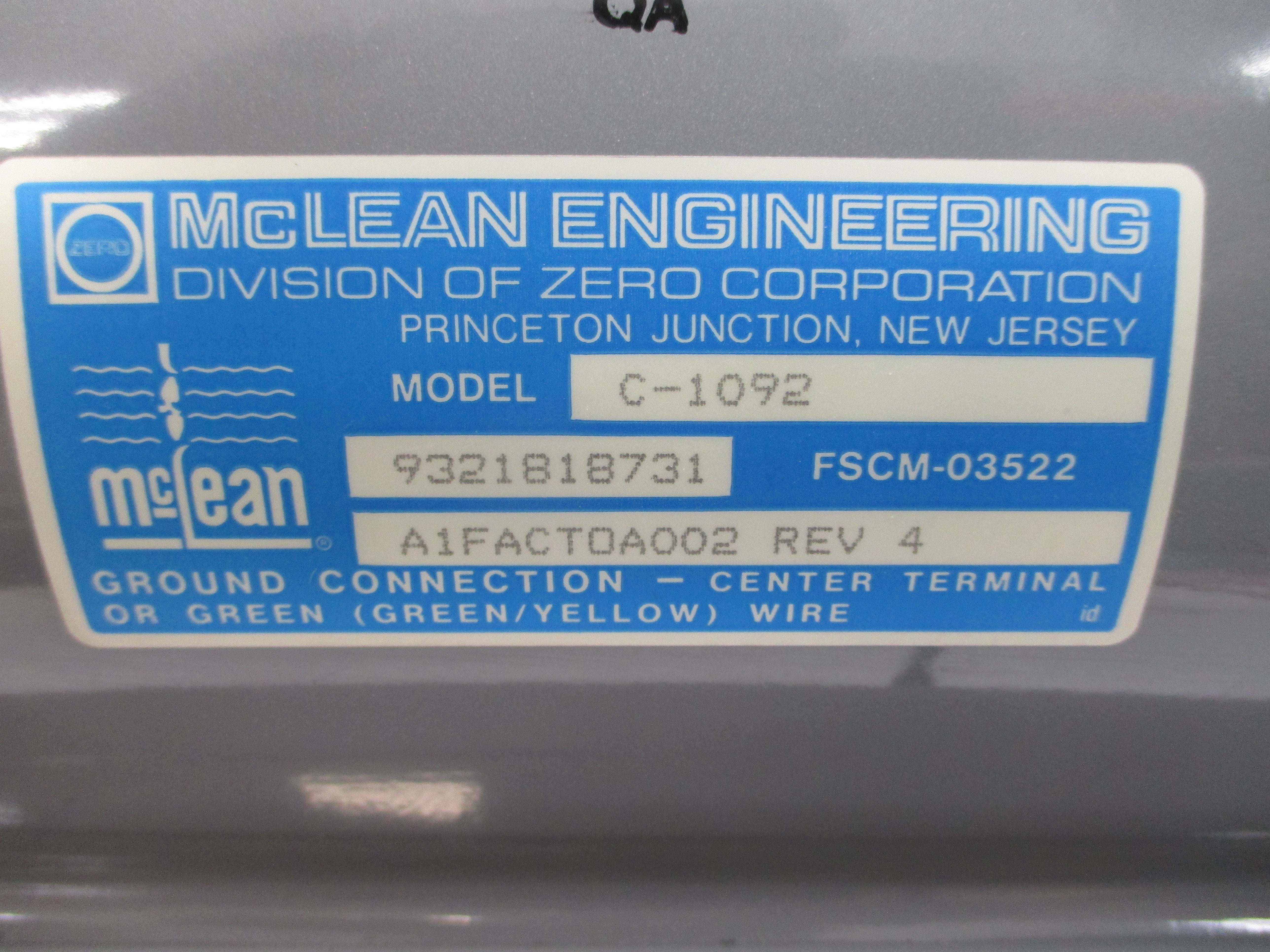 MCLEAN ENGINEERING C-1092 REV. 4 NSNP