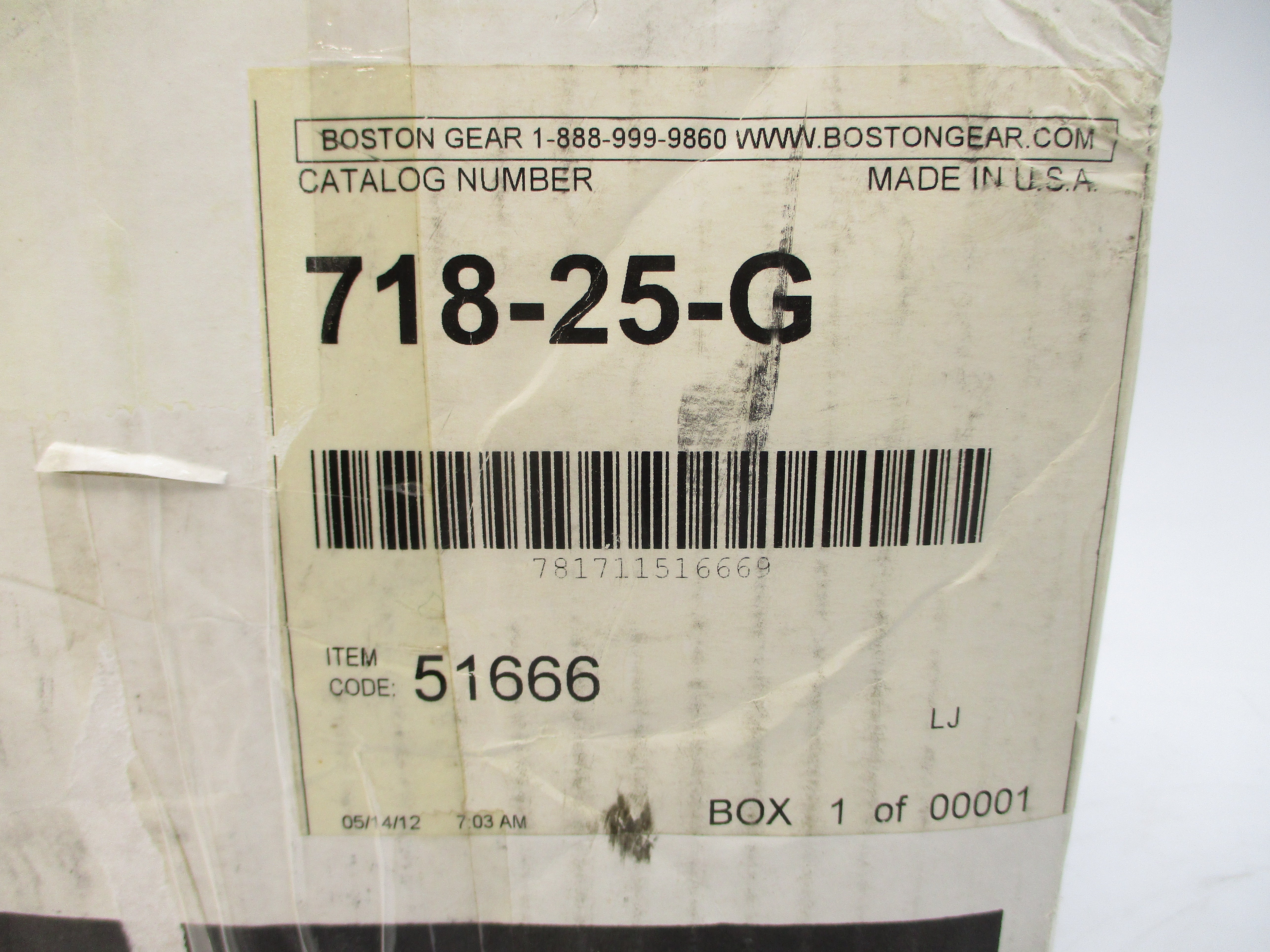 BOSTON GEAR 718-25-G NSMP