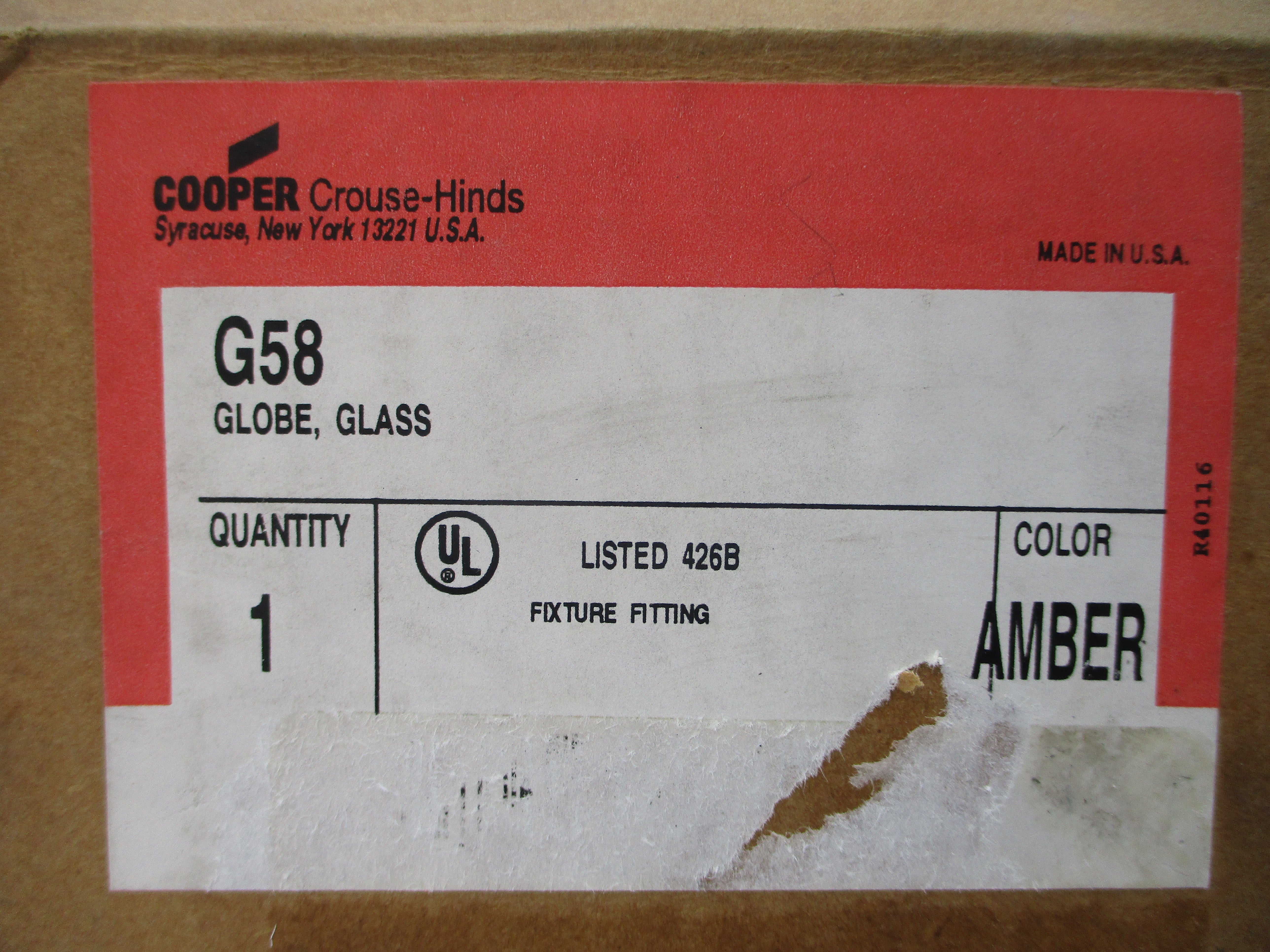 COOPER CROUSE-HINDS G58 NSMP