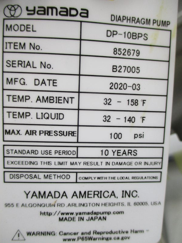 YAMADA DP-10BPS 852679 100PSI NSMP