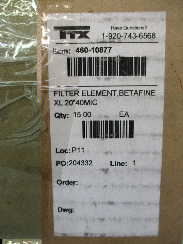 SPARE PART XL20PP400DC XL20"40MIC (PKG OF 15) NSMP