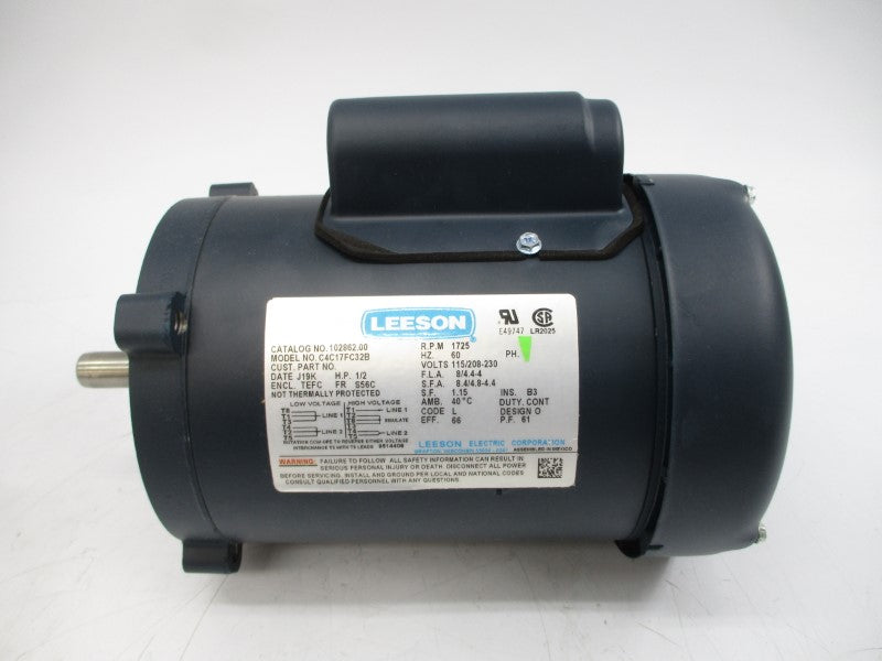 LEESON 102862.00 C4C17FC32B 115/208-230V 8/4.4-4A NSMP