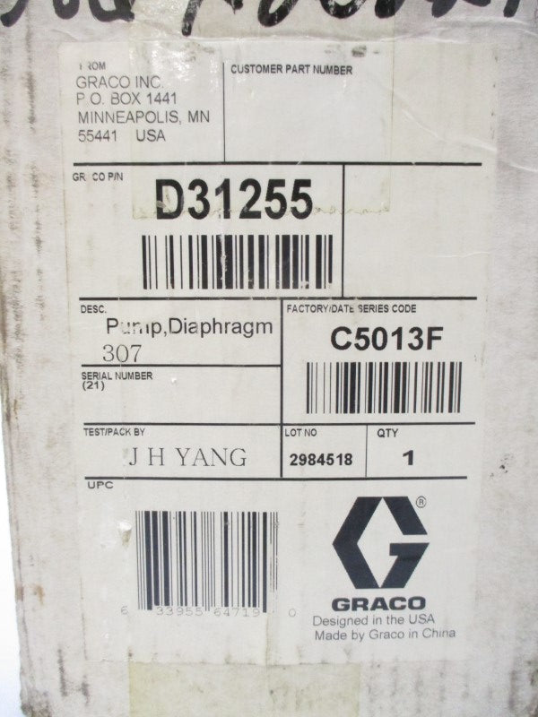 GRACO D31255 REV. F NSMP