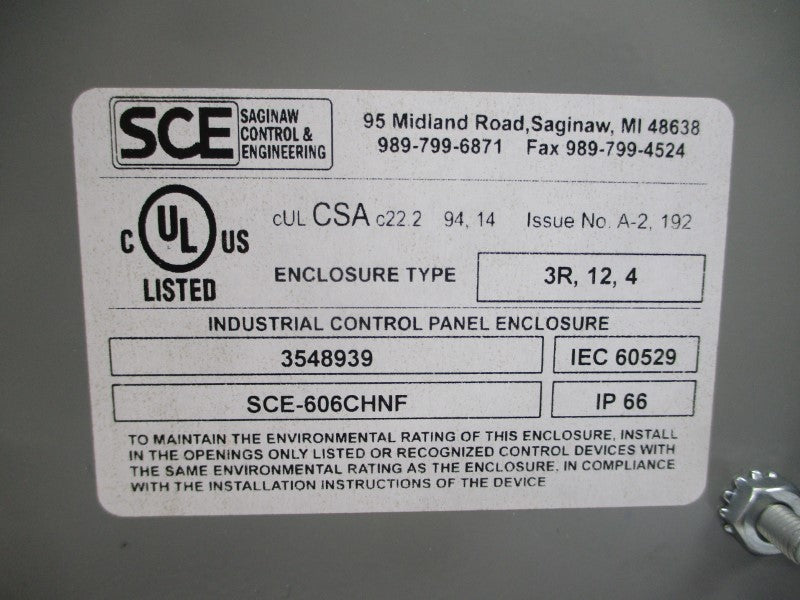 SCE SCE-606CHNF NSMP