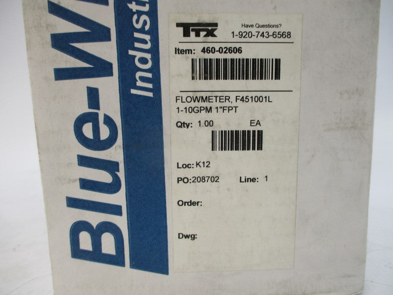 BLUE-WHITE INDUSTRIES F-451001LHN F-451 1-10GPM 1.0" NSMP