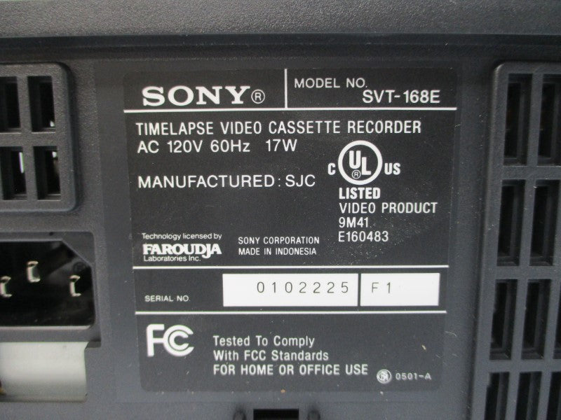 SONY SVT-168E 120VAC NSMP