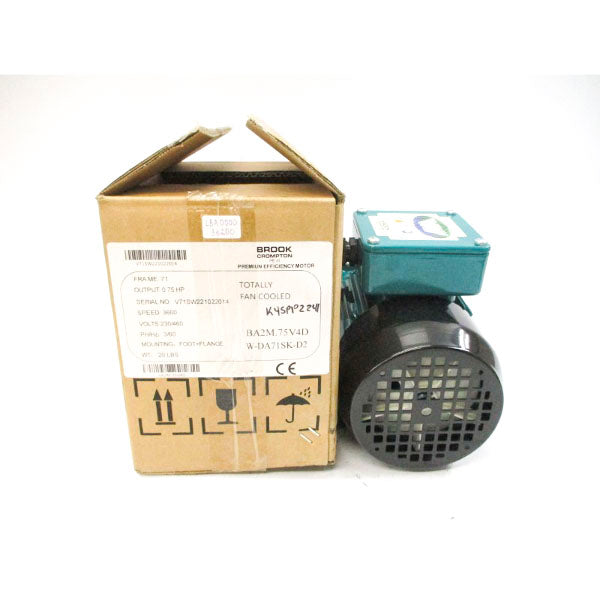 BROOK CROMPTON BA2M.75V4D W-DA71SK-D2 230/460V 2.1/1.1A NSMP