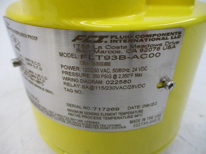 FCI FLT93B-AC00 120/230VAC 6A 350PSI NSNP