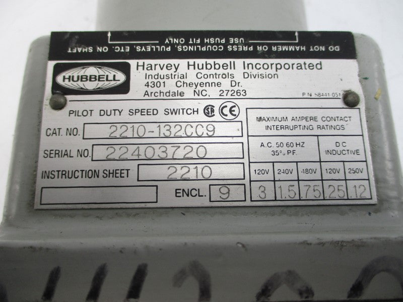 HUBBELL 2210-132CC9 480V NSNP