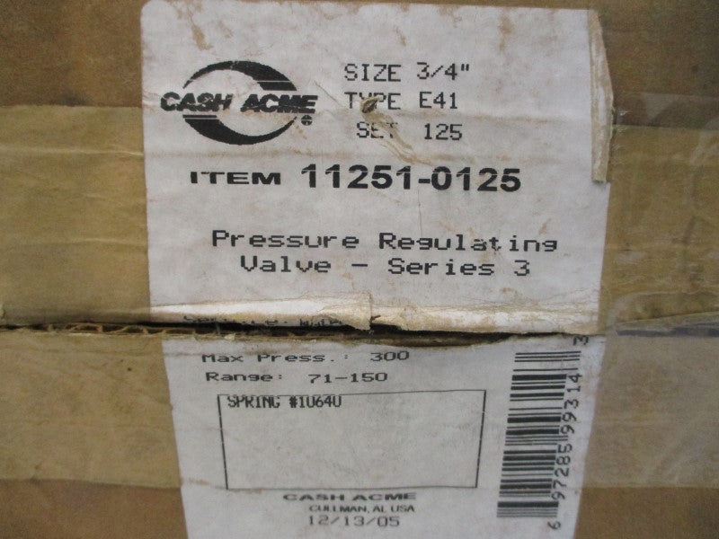 CASH ACME E41 11251-0125 SER. 3 300PSI 3/4" NSMP