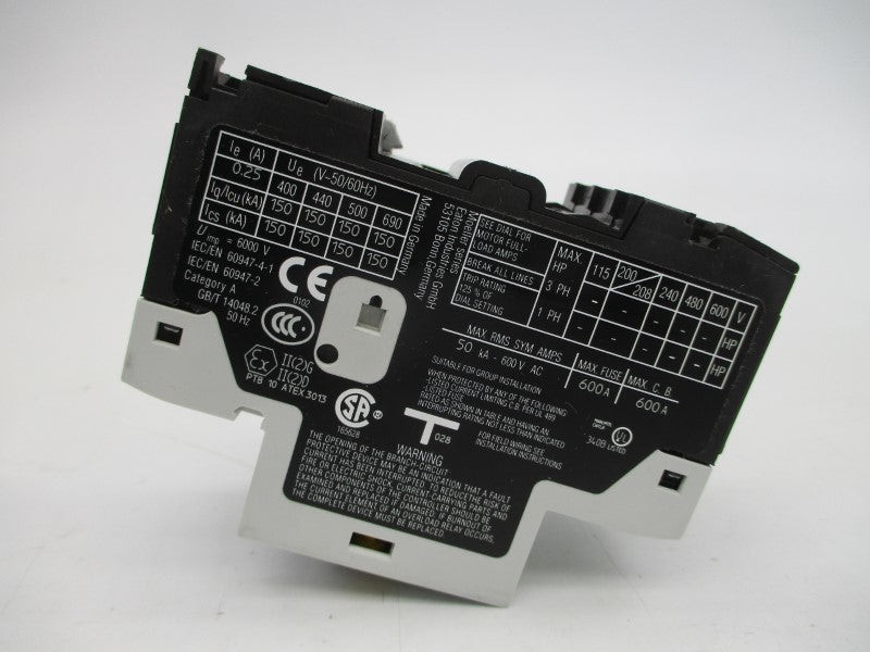 EATON PKZM0-0.25 XTPRP25BC1NL 600VAC 0.16-0.25A NSMP