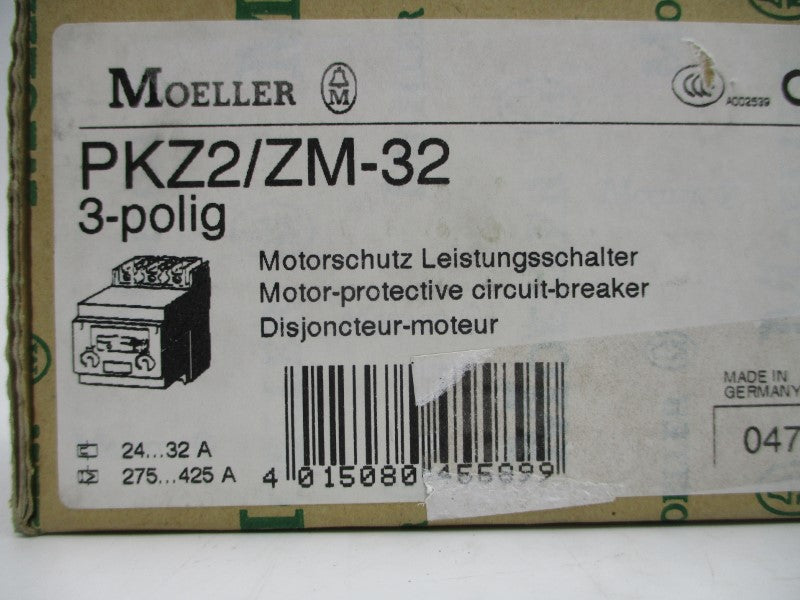 KLOCKNER MOELLER PKZ2/ZM-32 277VAC 24-32A NSMP