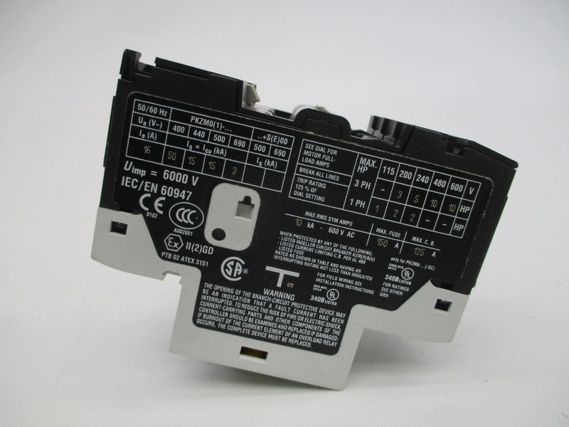 KLOCKNER MOELLER PKZM0-16 SER. 04 600VAC 10-16A NSMP