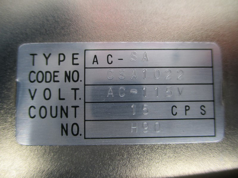 HOKUYO AUTOMATIC AC-SA 115VAC 15CPS NSNP