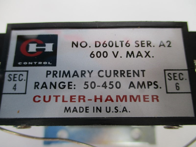 CUTLER HAMMER D60LT6 SER. A2 600V 50-450A 4-6S NSNP
