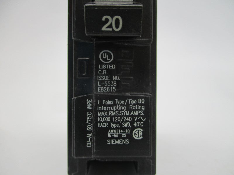 SIEMENS BQ120 120/240V 20A NSNP