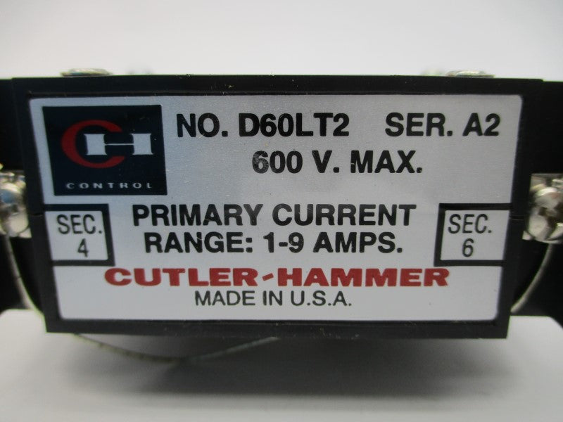 CUTLER HAMMER D60LT2 SER. A2 600V 1-9A 4-6S NSMP