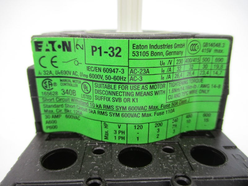 EATON P1-32/EA/SVB 690V 32A NSMP
