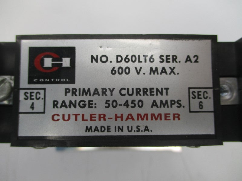 CUTLER HAMMER D60LT6 SER. A2 600V 50-450A 4-6S UNMP