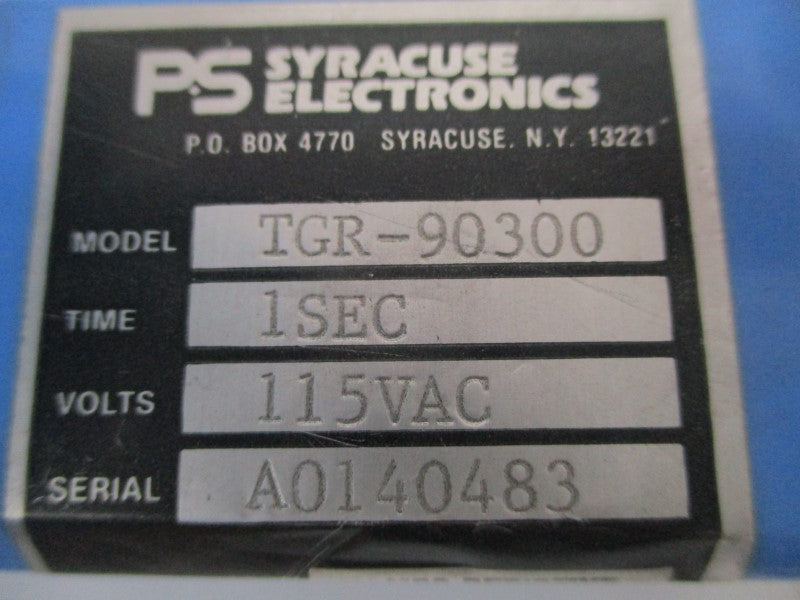 PS SYRACUSE ELECTRONICS TGR-90300 115VAC 10A 1S UNMP