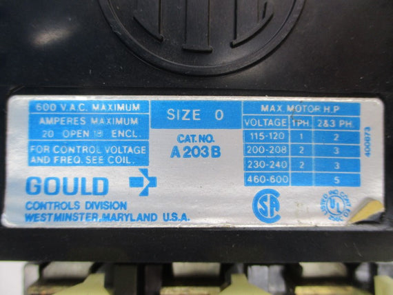 GOULD A203B 600VAC 20A (AS PICTURED) UNMP