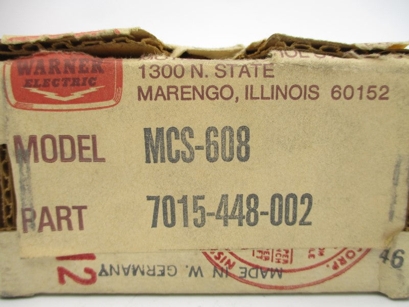 WARNER ELECTRIC MCS-608 7015-448-002 NSMP