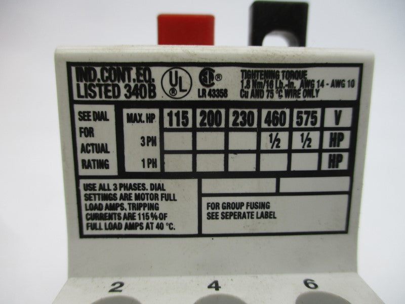 KLOCKNER MOELLER PKZM1-1,0-NA 660VAC 1.0A NSNP
