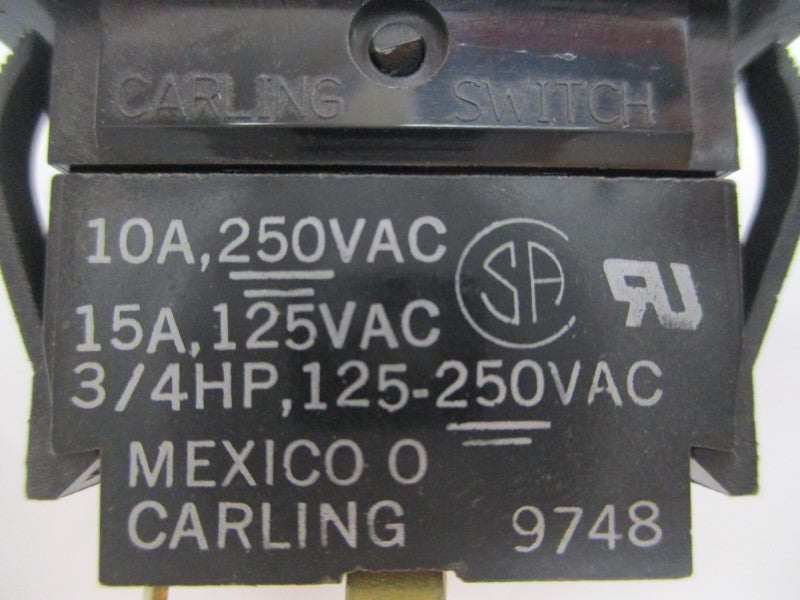 CARLING SWITCH 9748 125-250VAC 15A NSNP