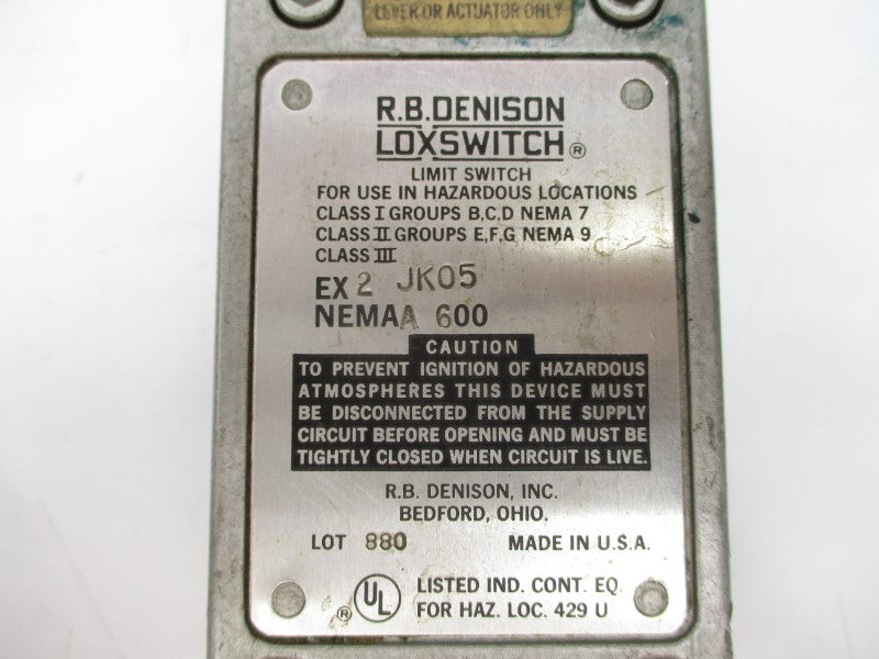 R.B.DENISON EX2JK05 UNMP