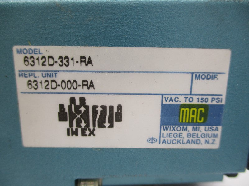 MAC 6312D-331-RA 150PSI NSMP