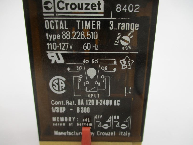 CROUZET 88.226.510 120-240VAC 8A 6S-12M UNMP