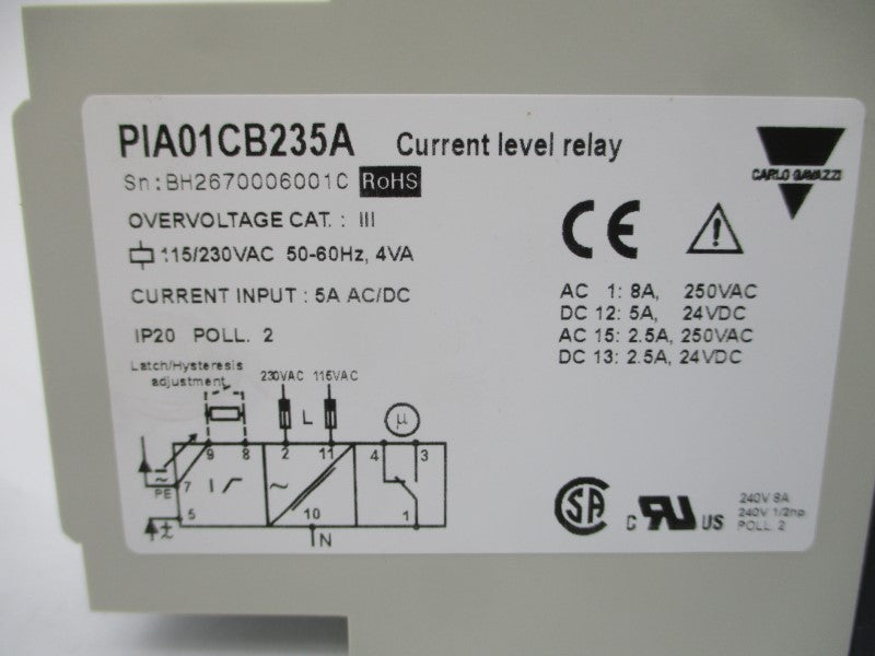 CARLO GAVAZZI PIA01CB235A 115/230VAC 5A NSMP