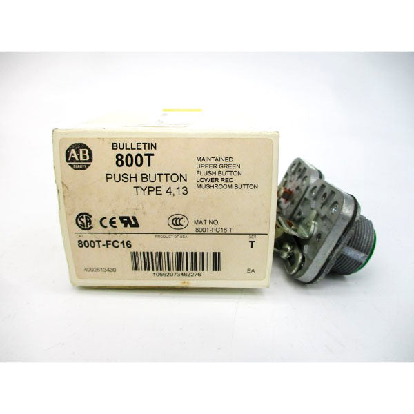 ALLEN BRADLEY 800T-FC16 SER. T (WH) (AS PICTURED) NSMP
