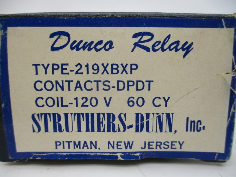 STRUTHERS DUNN 219XBXP 110/120VAC 10A NSMP