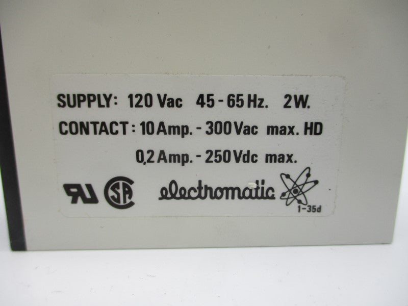 ELECTROMATIC SD110120 120VAC 10A NSNP