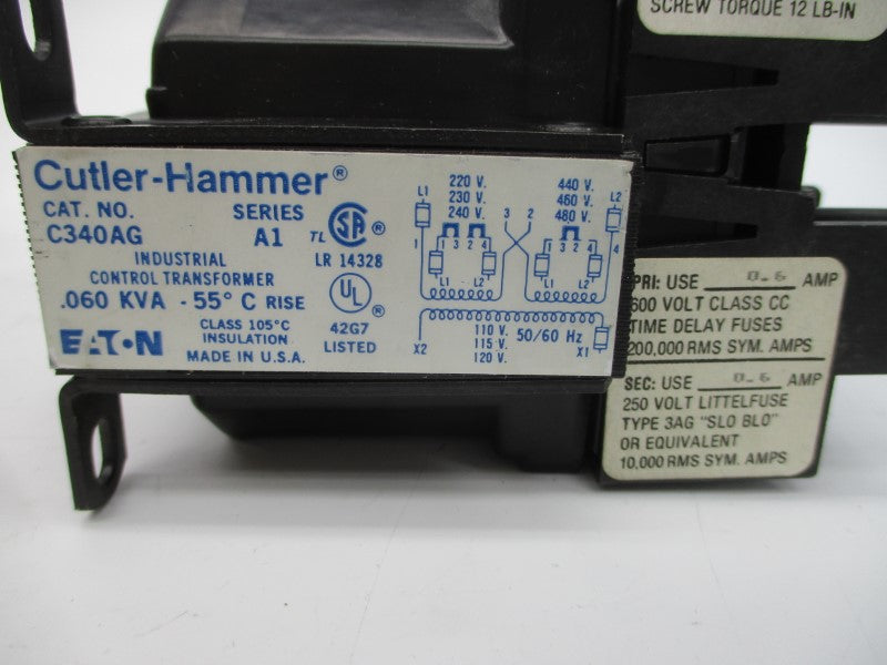 CUTLER HAMMER C340AG SER. A1 240/480V 0.6A NSMP