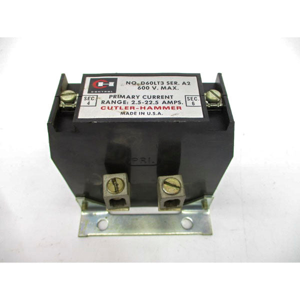 CUTLER HAMMER D60LT3 SER. A2 600V 2.5-22.5A 4-6S UNMP