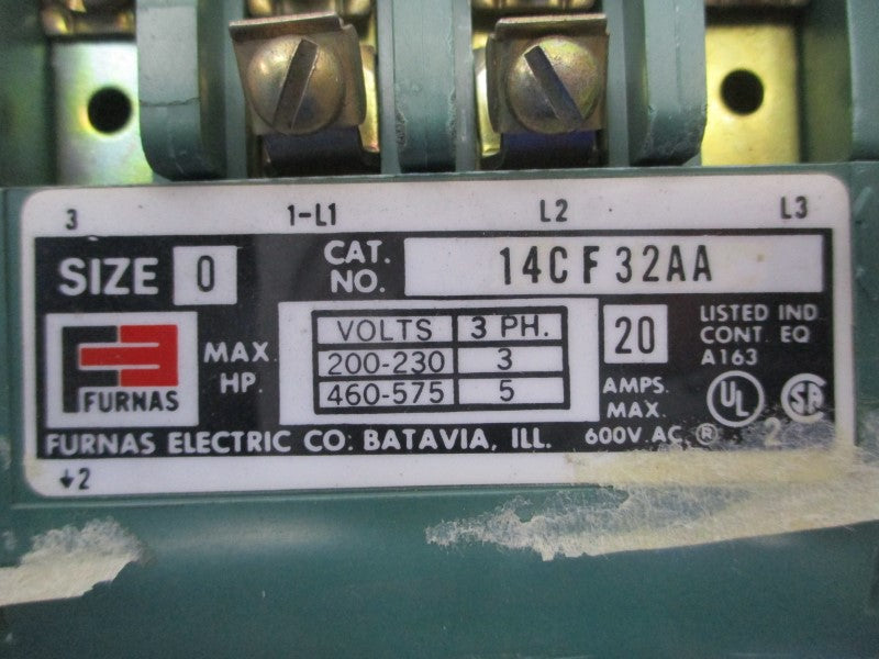 FURNAS ELECTRIC 14CF32AA SER. B 110/120V 20A UNMP