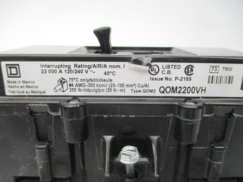 SQUARE D QOM2200VH 120/240V 200A (AS PICTURED) NSMP