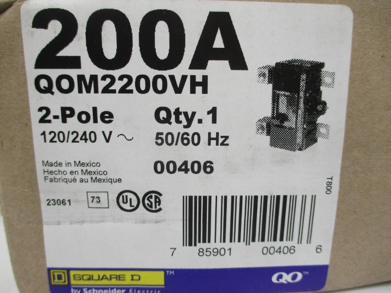 SQUARE D QOM2200VH 120/240V 200A (AS PICTURED) NSMP