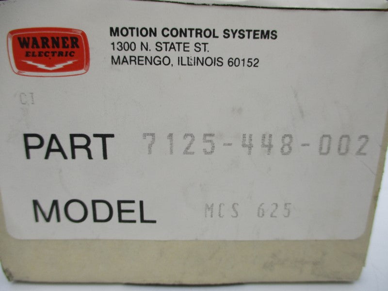 WARNER ELECTRIC 7125-448-002 MCS-625 0.5-30VDC 0.25A NSMP