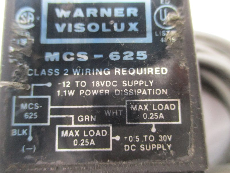 WARNER VISOLUX MCS-625 12-18VDC 0.25A (AS PICTURED) UNMP