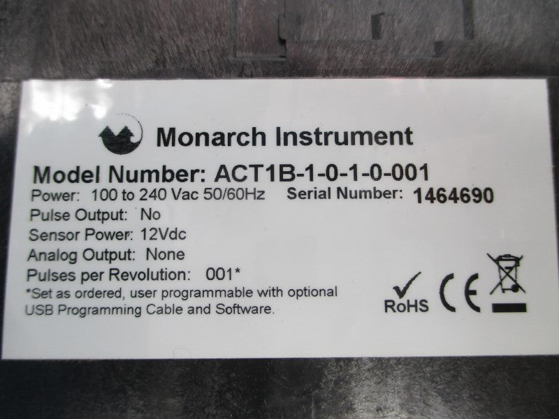 MONARCH INSTRUMENT ACT1B-1-0-1-0-001 100-240VAC NSNP