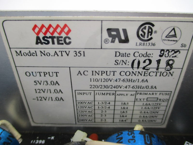 ASTEC 73-385-024 ATV351 240VAC 1.6A NSMP