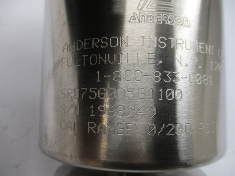 ANDERSON INSTRUMENTS SR075G005G1100 0/200PSI NSMP
