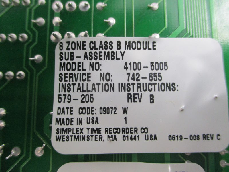 SIMPLEX 4100-5005 REV. B NSMP