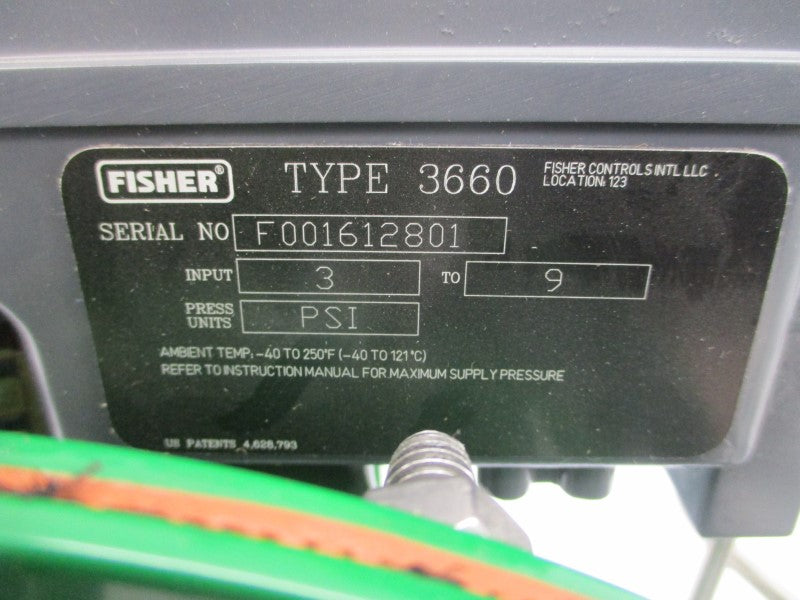 EMERSON FISHER 24588 TYPE 3660 3-9PSI NSNP