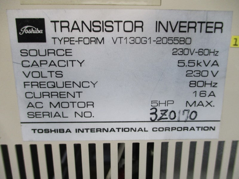 TOSHIBA VT130G1-2055B0 230VAC 16A UNMP